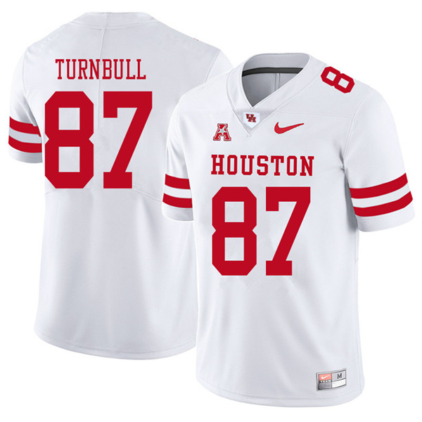 2018 Men #87 Sid Turnbull Houston Cougars College Football Jerseys Sale-White - Click Image to Close